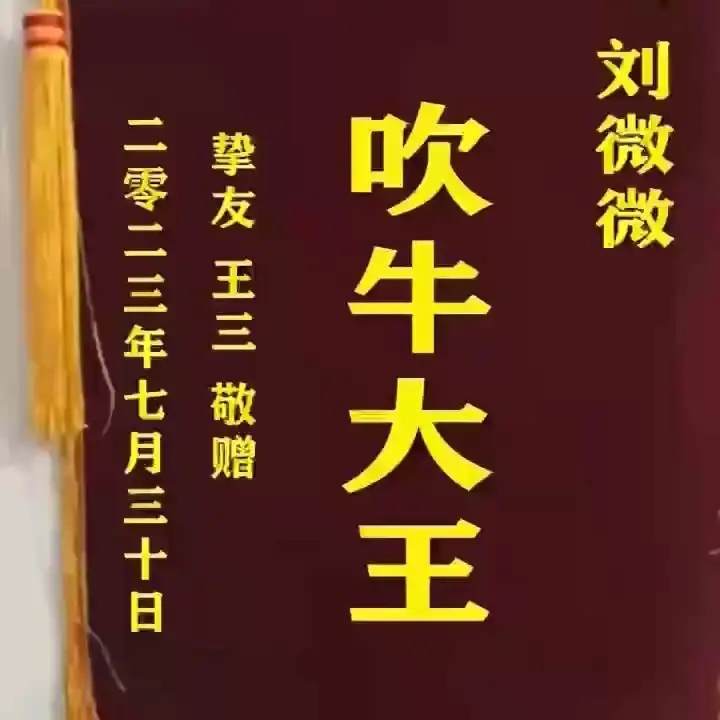 E34锦旗吹牛大王